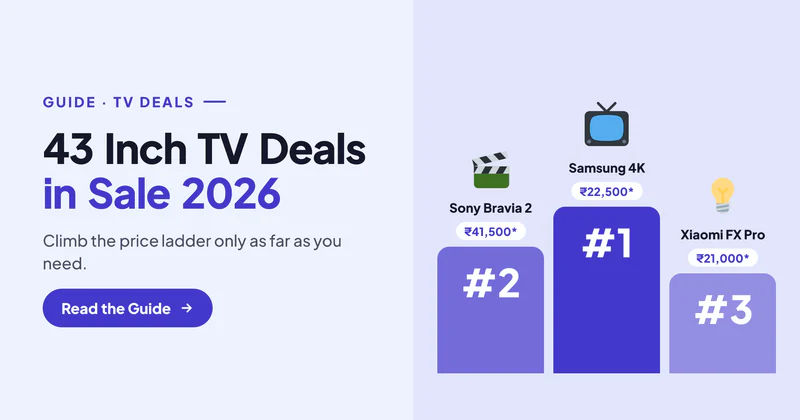 43 Inch TV Deals in Sale 2026: Every Budget From ₹12,600 to ₹41,500