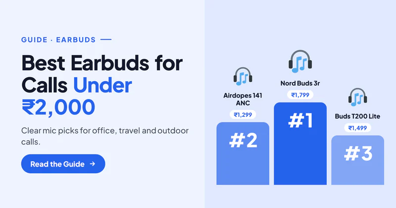 Best Earbuds for Calls Under ₹2,000 in India (Clear Mic Even Outdoors)