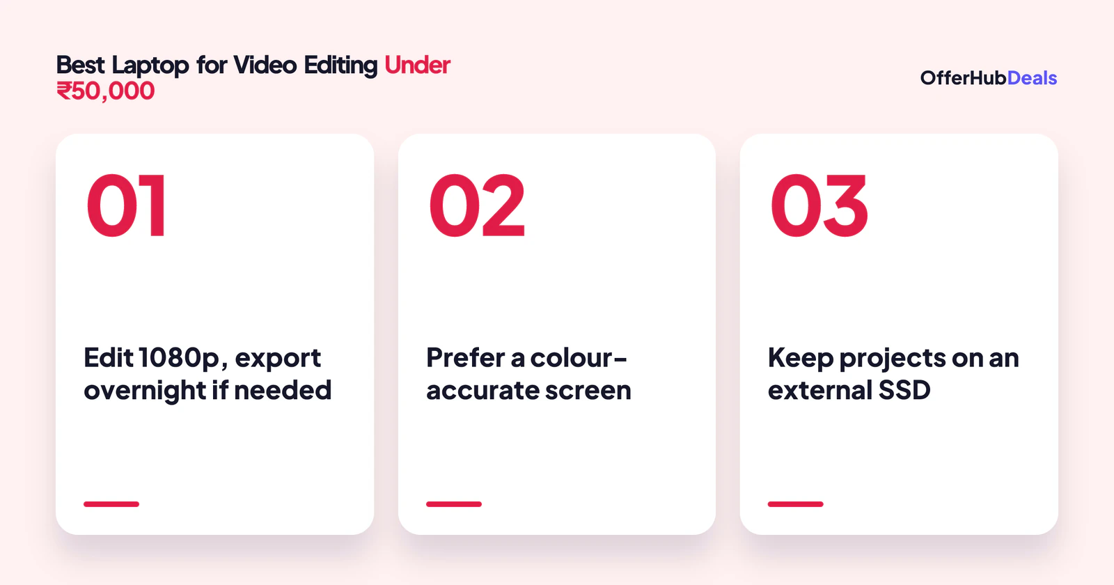 Workflow for the best laptop for video editing under 50000