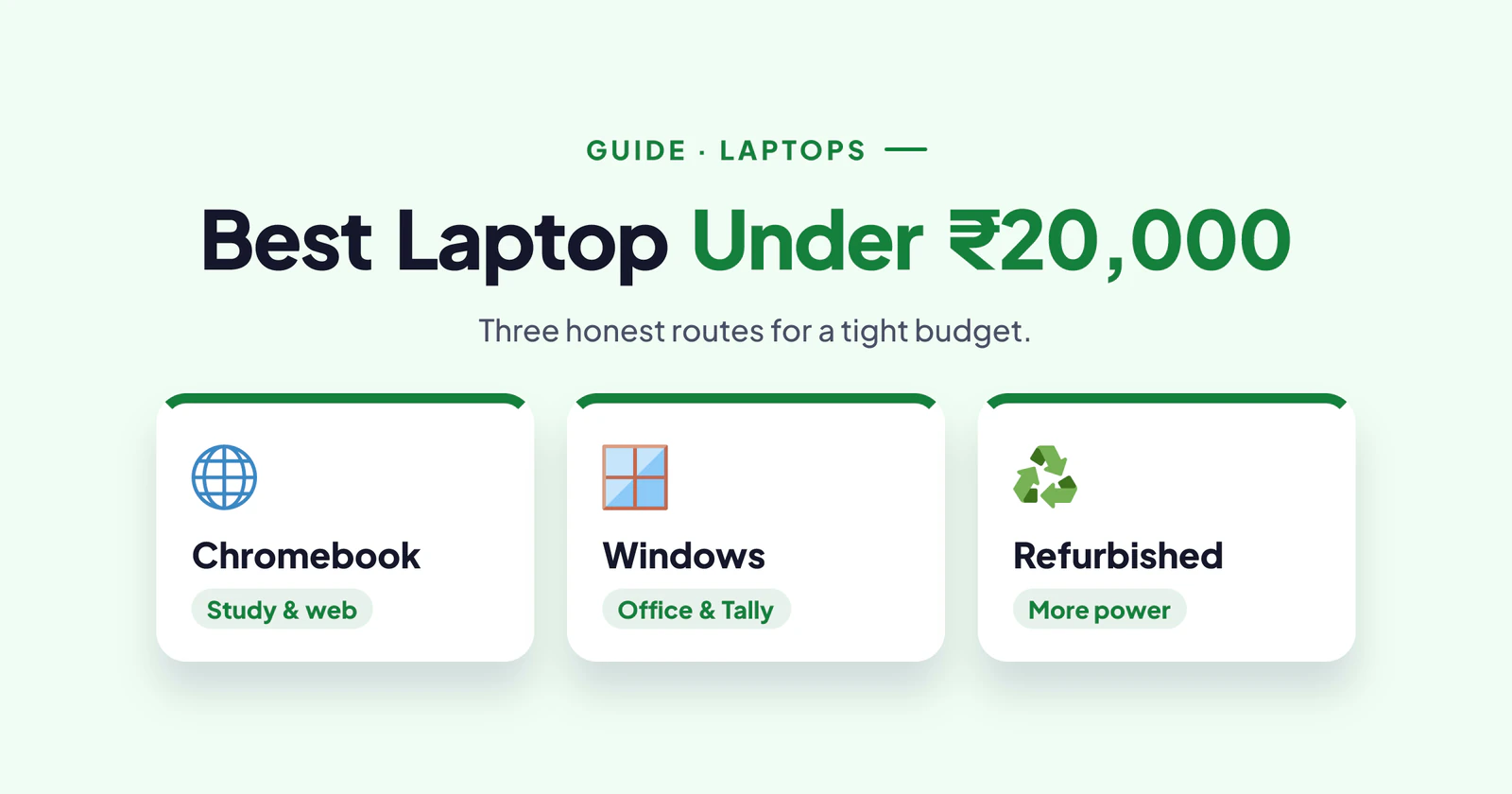 Best Laptop Under ₹20,000 in India (2026): What Still Makes Sense