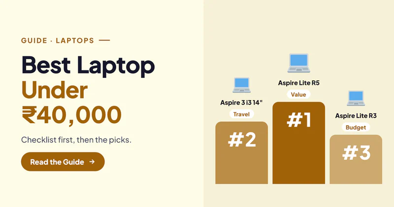 Best Laptop Under ₹40,000 in India (October 2026): A Buying Checklist and 5 Picks