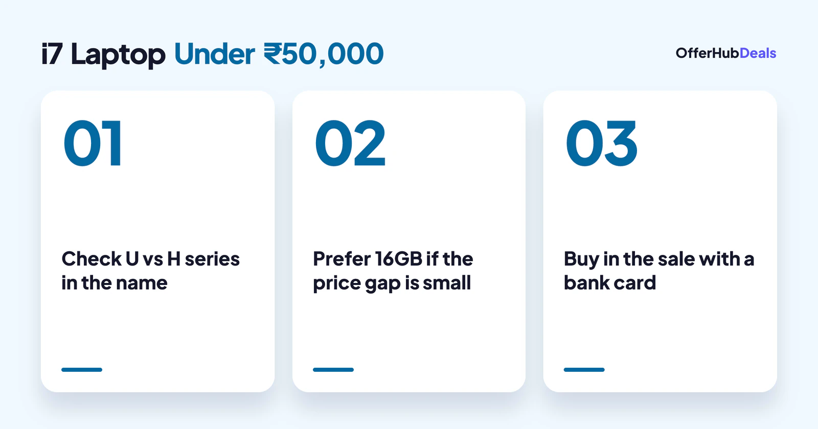 Steps for buying a laptop under 50000 with i7 processor