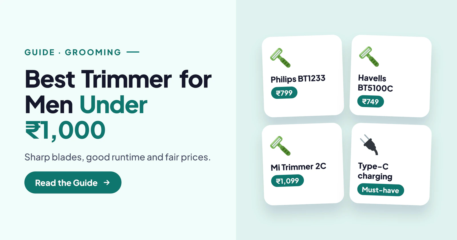 Best Trimmer for Men Under ₹1,000 in India: Beard, Stubble and Clean Lines