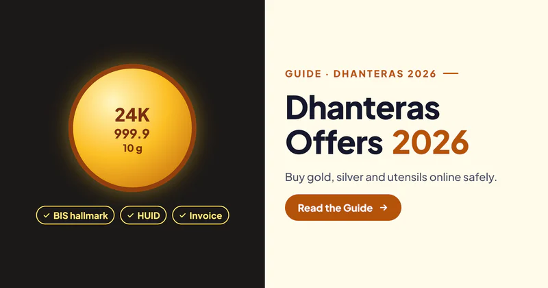 Dhanteras Offers 2026: How to Buy Gold Coins, Silver and Utensils Online Without Getting Cheated