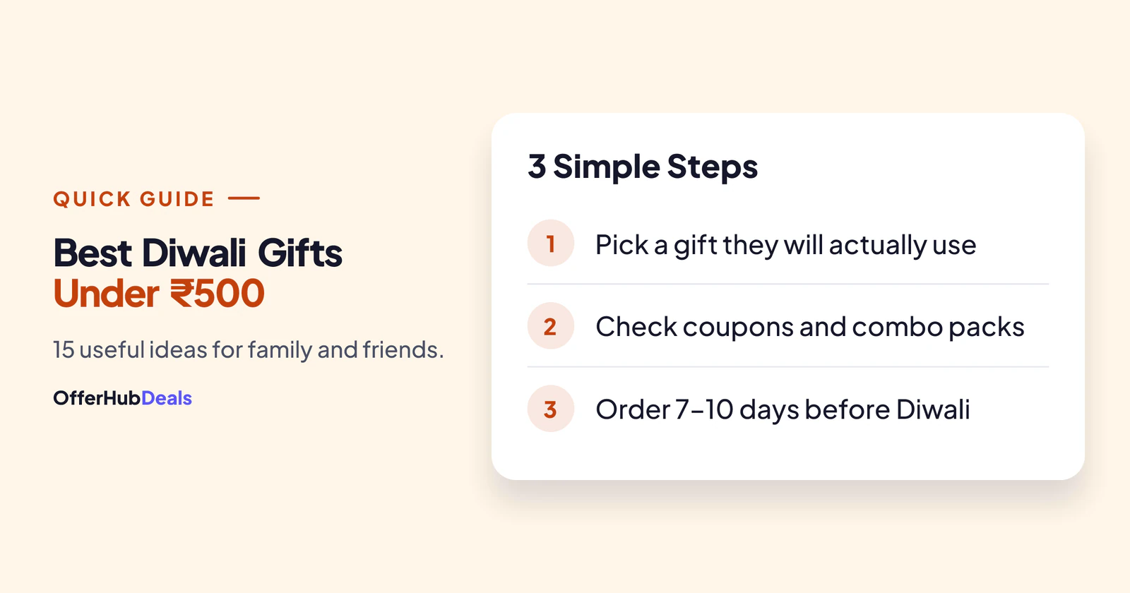 Three steps to buy Diwali gifts under 500