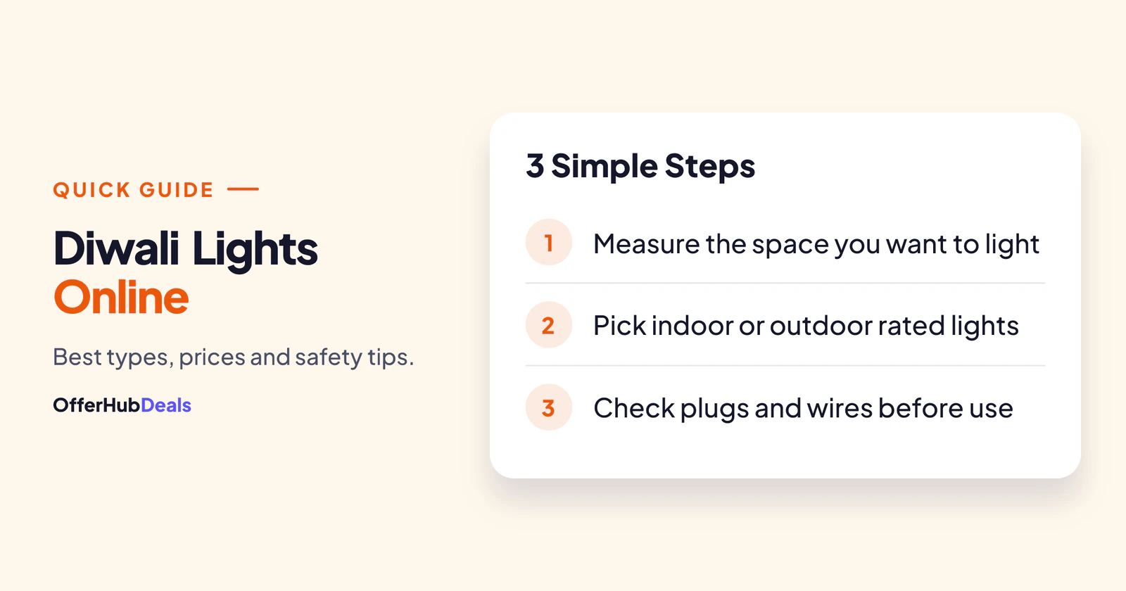 Three steps to buy and use Diwali lights safely
