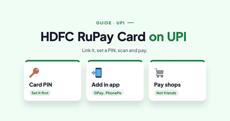 HDFC RuPay Credit Card on UPI: How to Link It, the Rules, and Fixes When It Fails