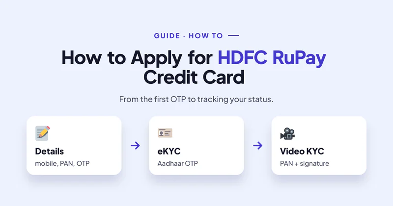 How to Apply for HDFC RuPay Credit Card Online, and Check Your Application Status
