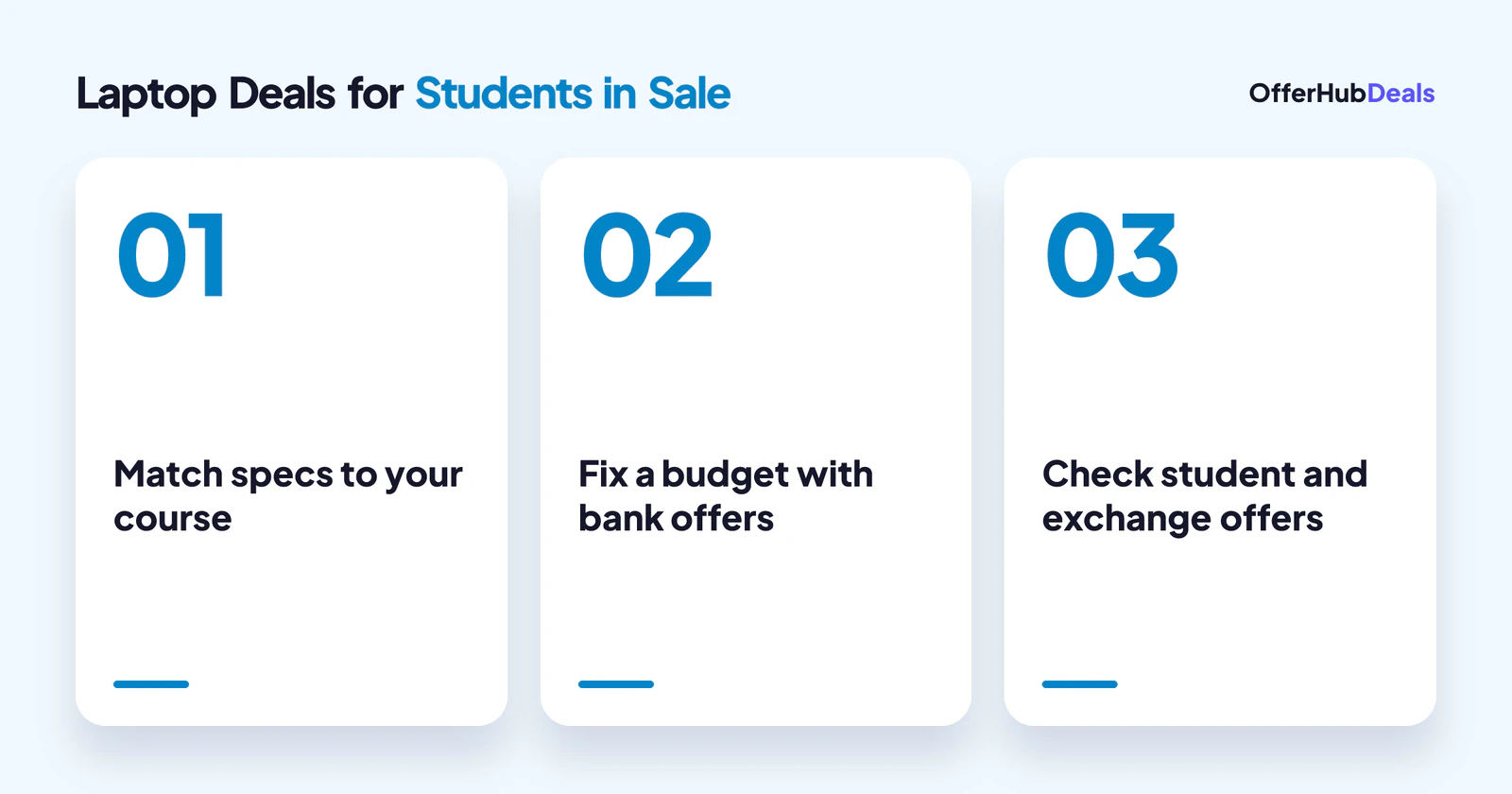 Three steps to find laptop deals for students in the sale