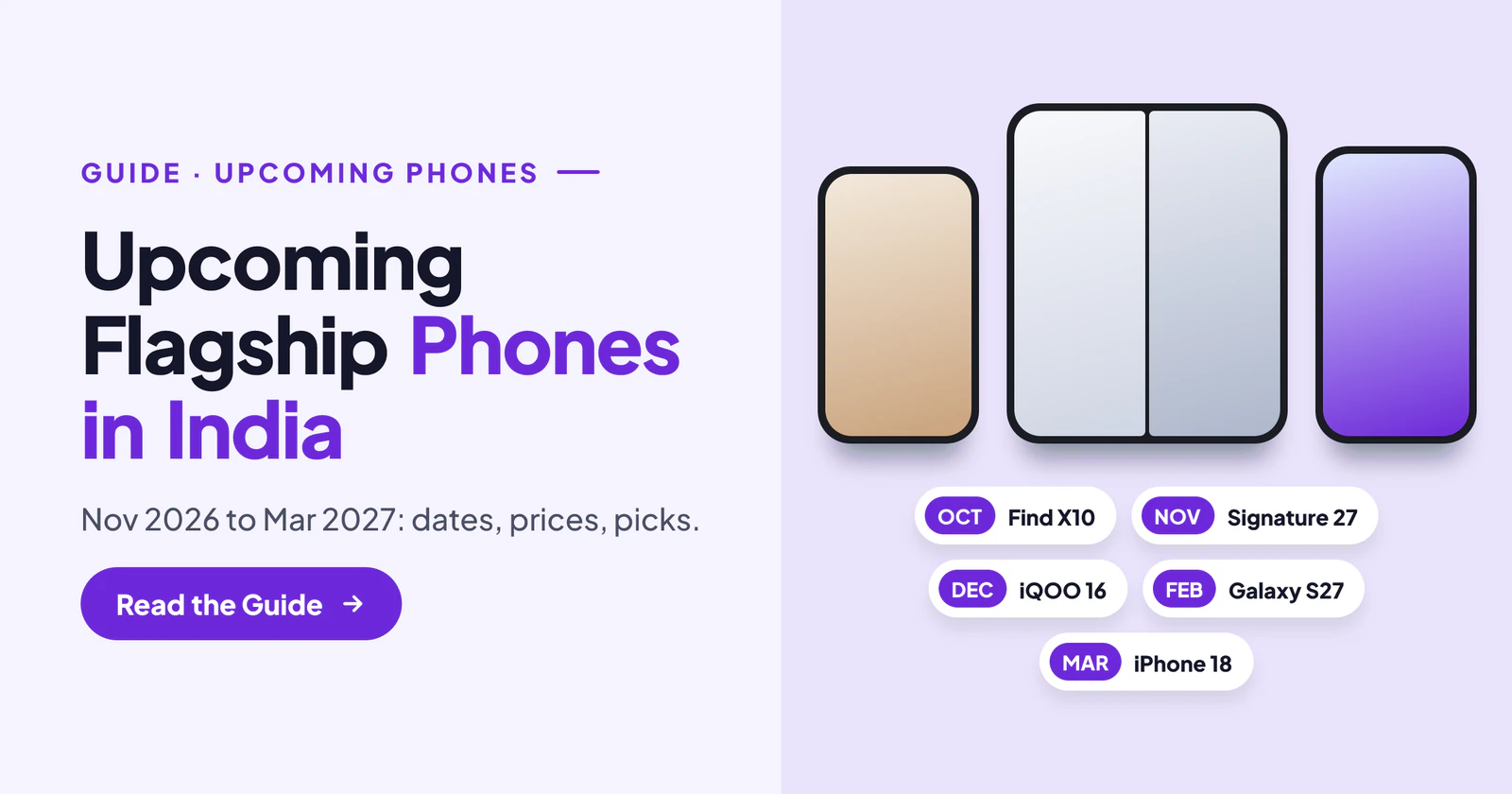 Upcoming Flagship Phones in India (Nov 2026 – Mar 2027): Launch Dates, Expected Prices and Which to Wait For