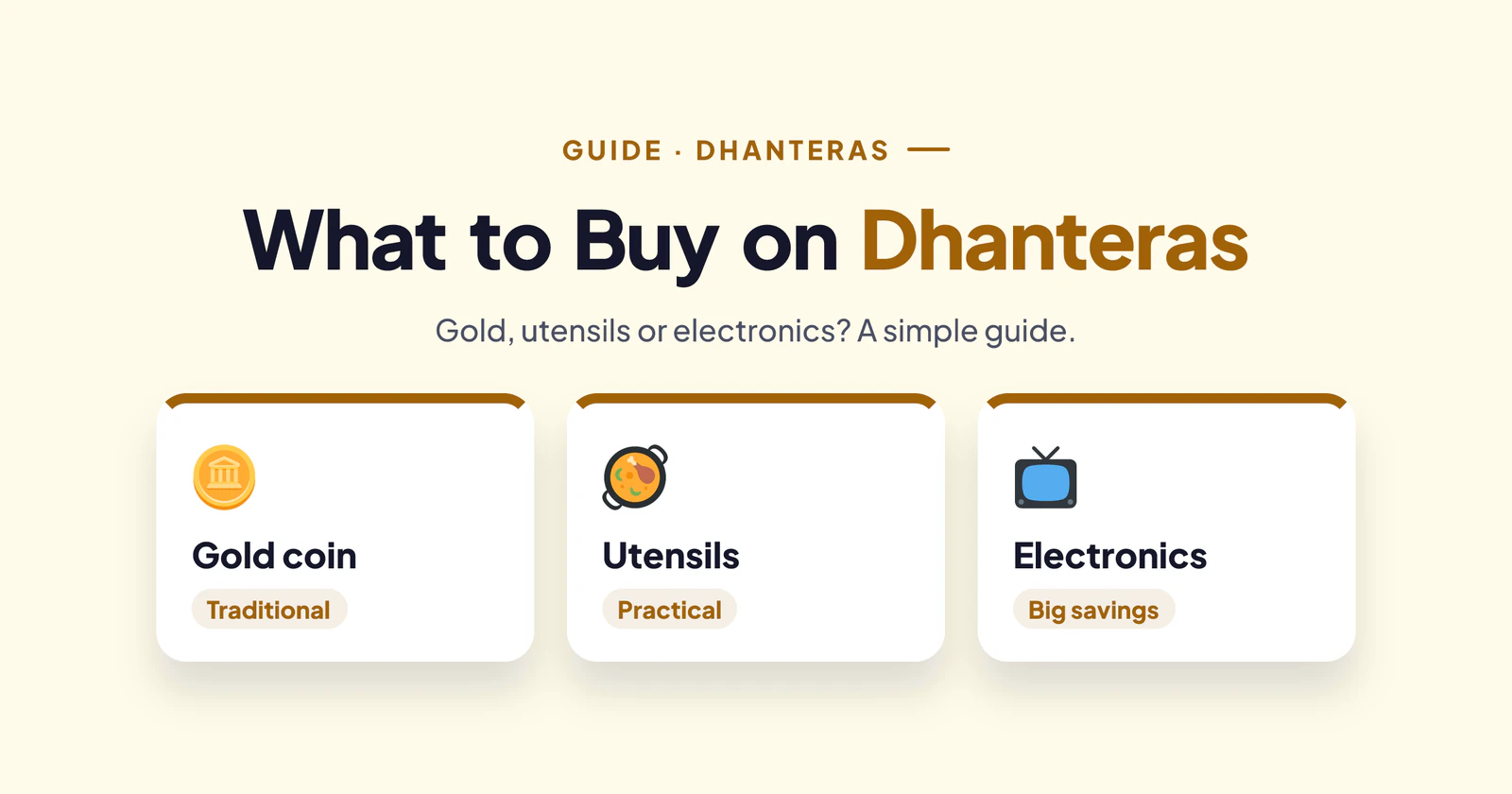 What to Buy on Dhanteras: Gold, Silver, Utensils or Electronics?